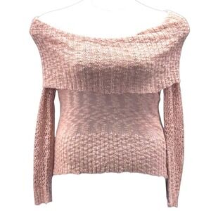 Off Shoulder Sweater Medium Coquette Balletcore‎ Feminine Soft Girl